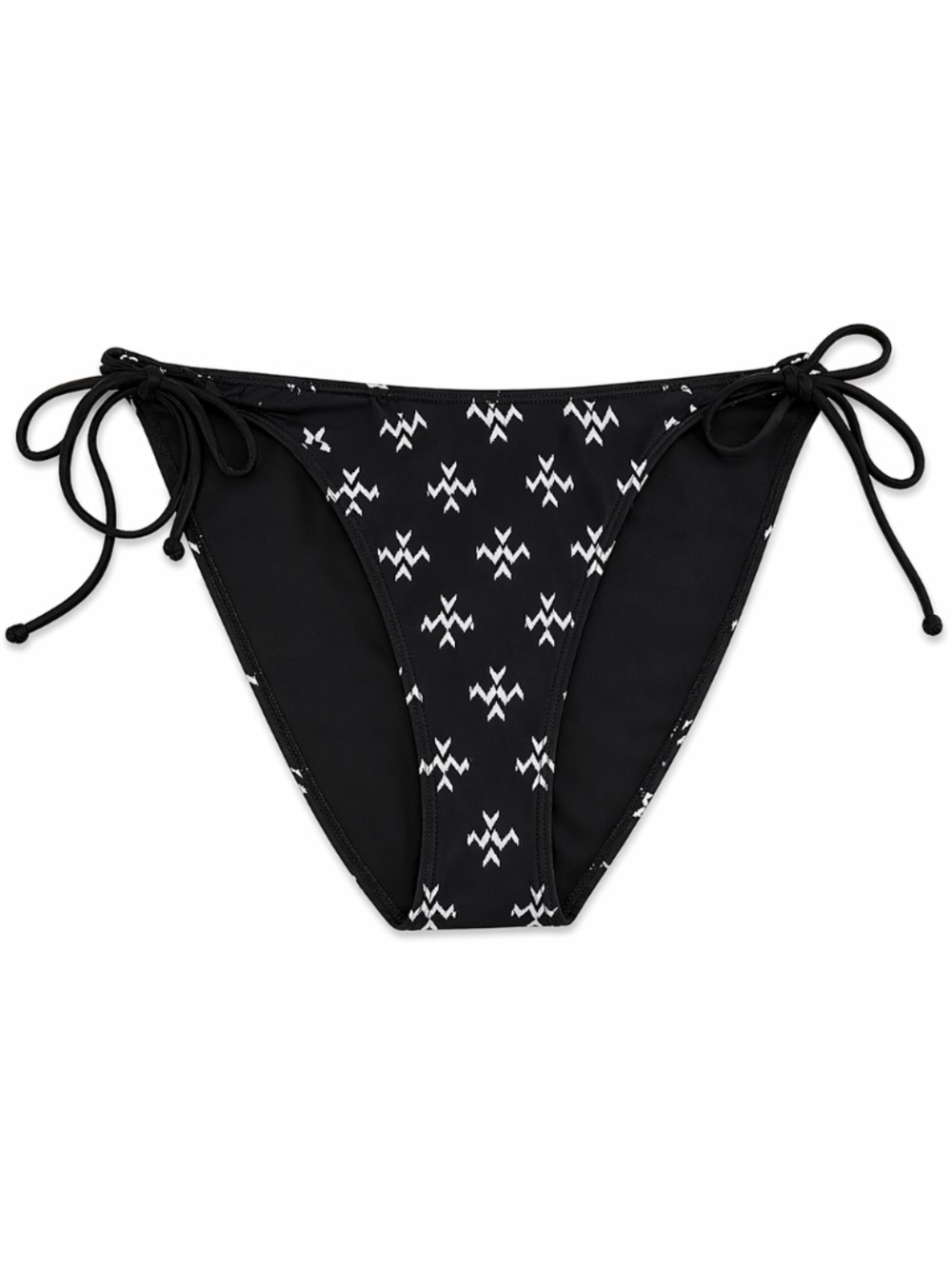 4/$20➡️ Black & White Pattern Tie Side Bikini Bottom - Size Small GUC